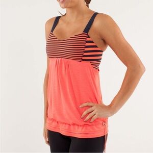 LULULEMON RUN BACK ON TRACK TANK BUILT IN BRA